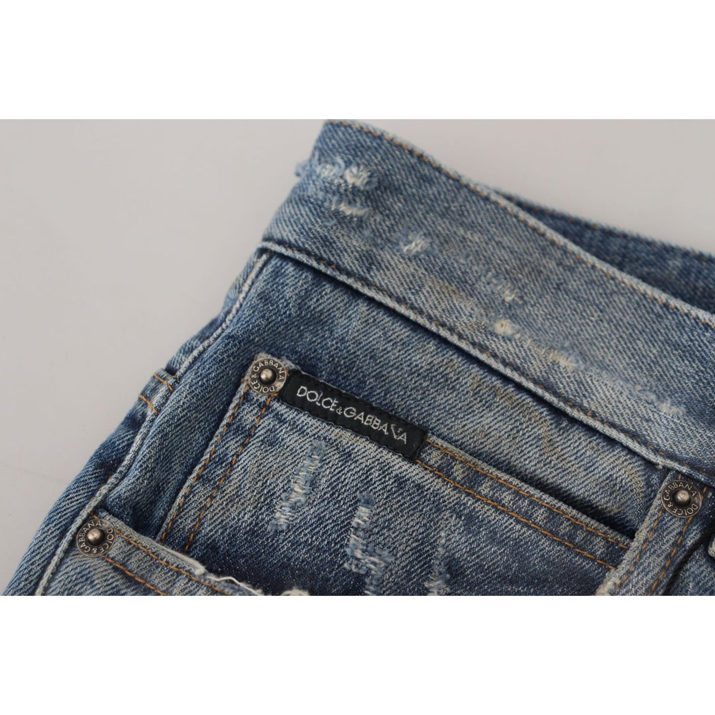 Stunning Tattered Denim Italian Jeans