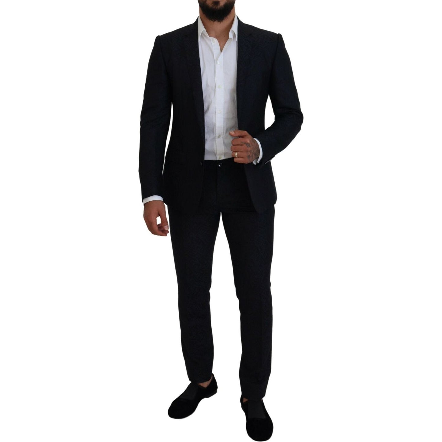 Sleek Martini Style Wool-Silk Men's Suit