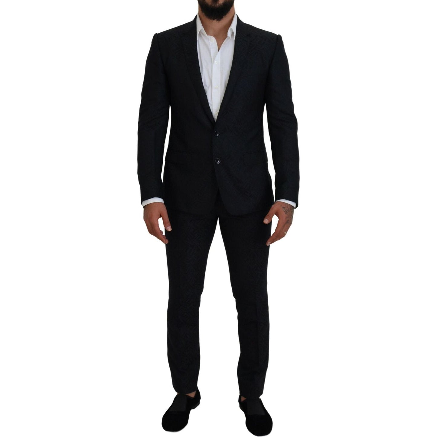 Sleek Martini Style Wool-Silk Men's Suit