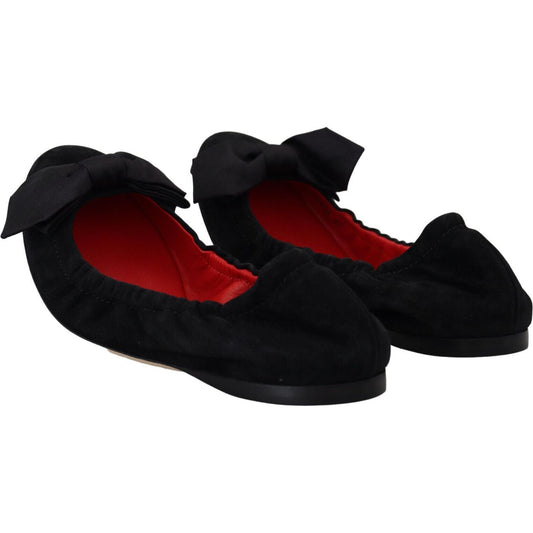 Elegant Black Suede Ballet Flats