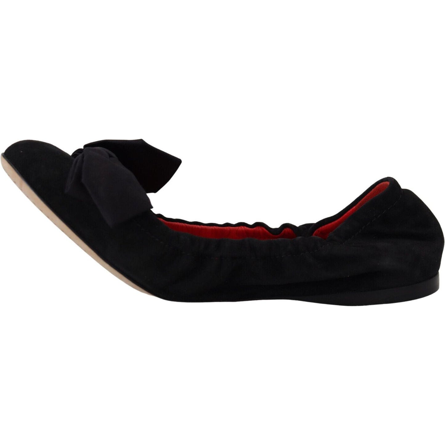 Elegant Black Suede Ballet Flats