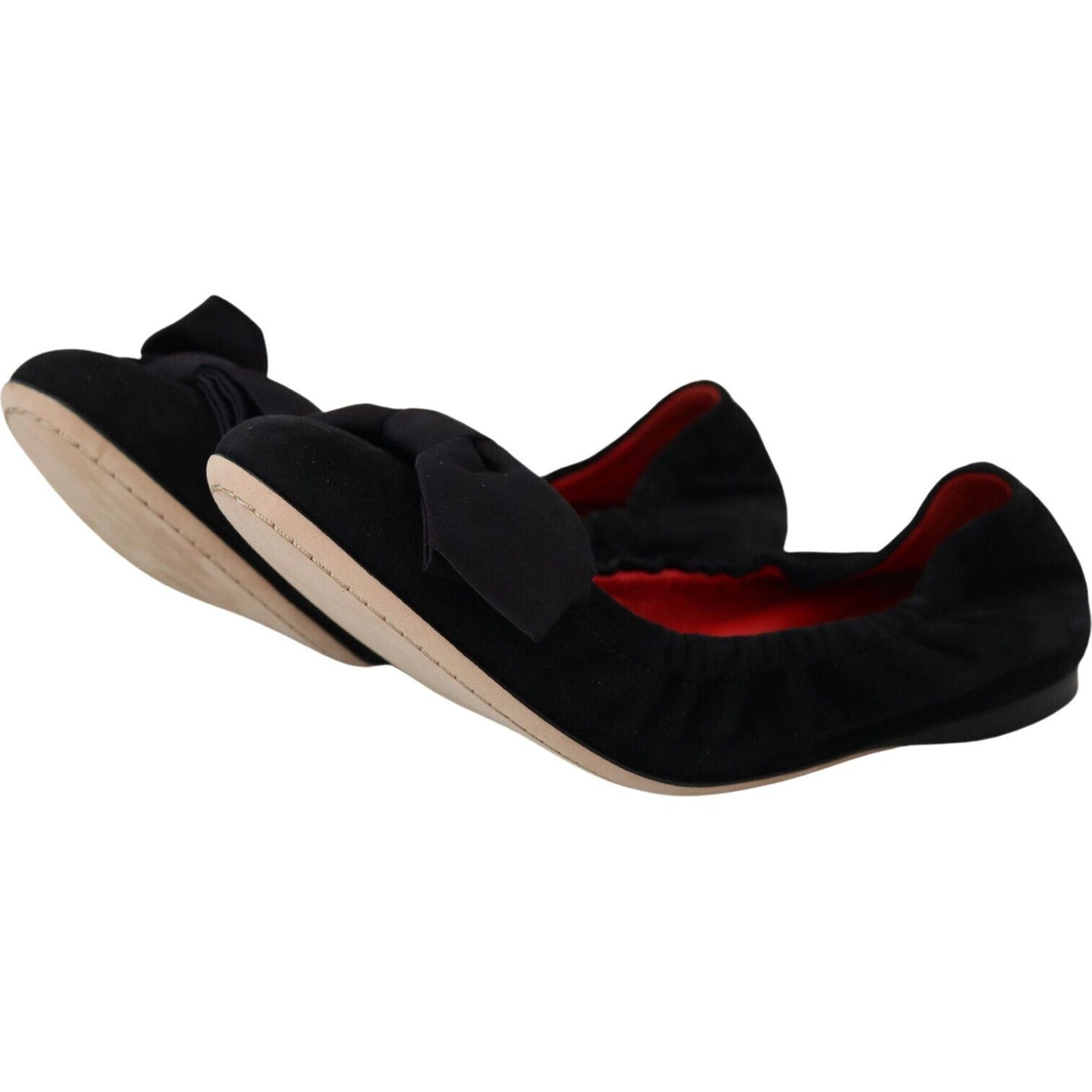 Elegant Black Suede Ballet Flats