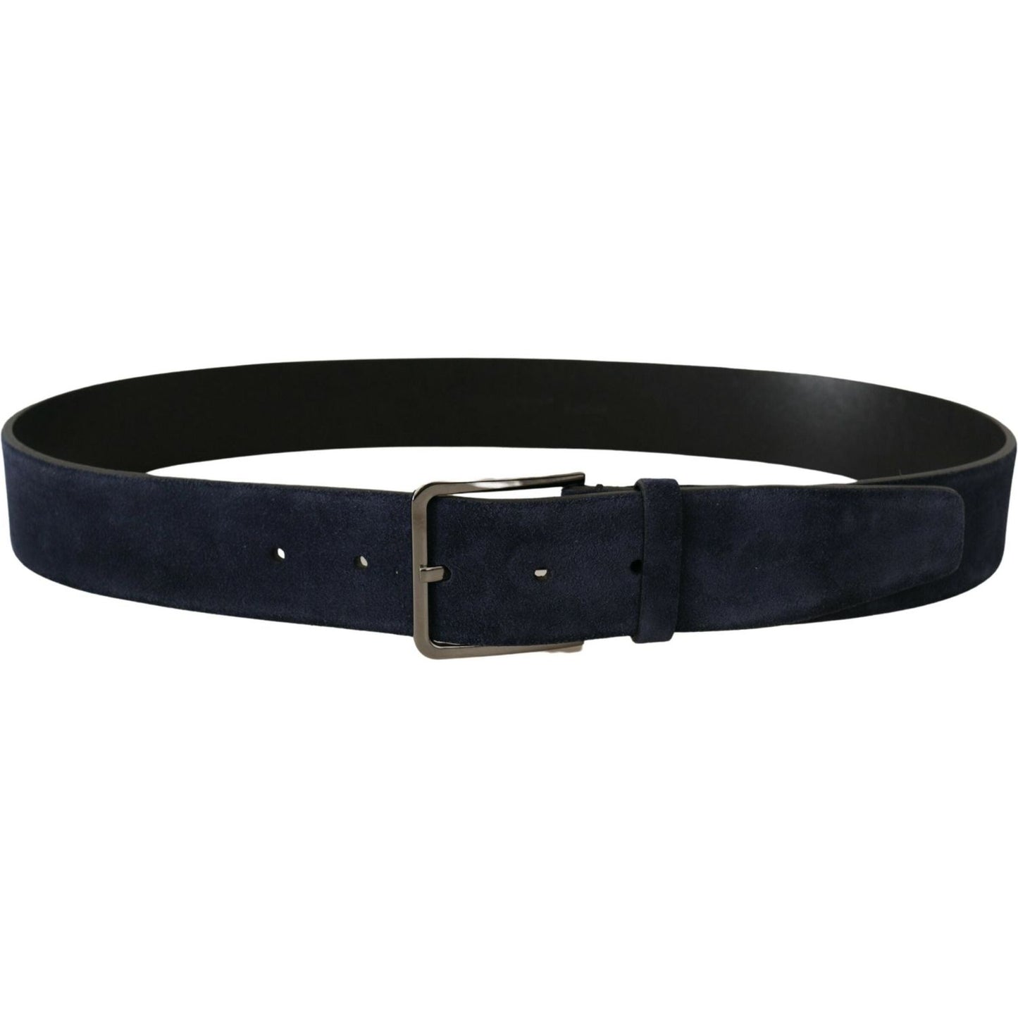 Navy Elegance Velvet Leather Belt