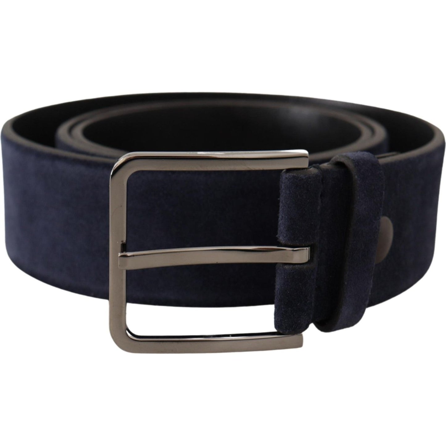 Navy Elegance Velvet Leather Belt