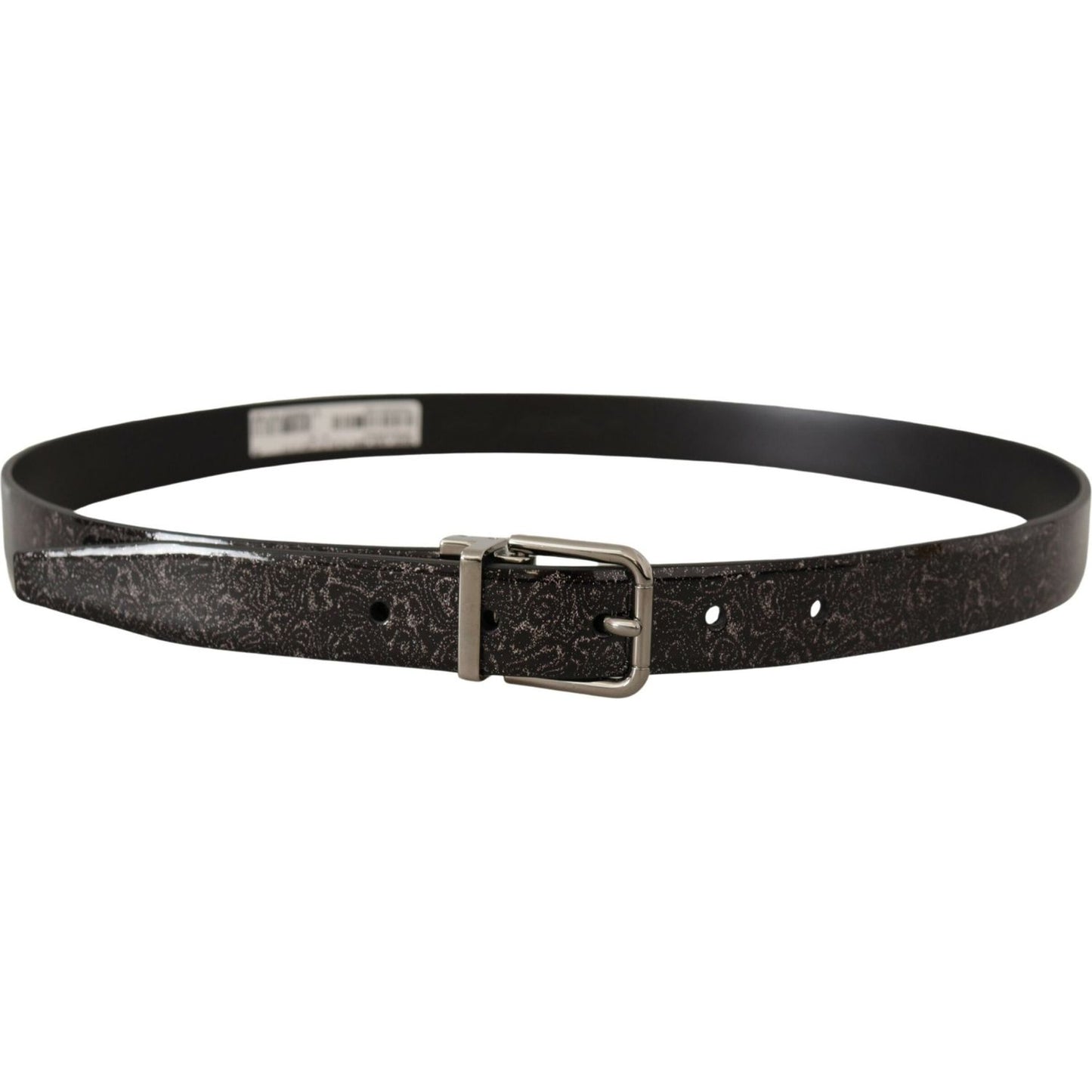 Sleek Grosgrain Leather Belt with Metal Buckle