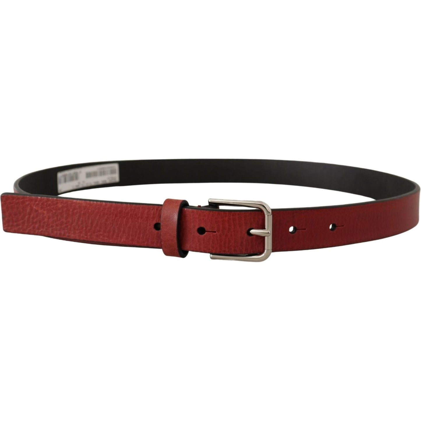 Elegant Maroon Italian Leather Belt