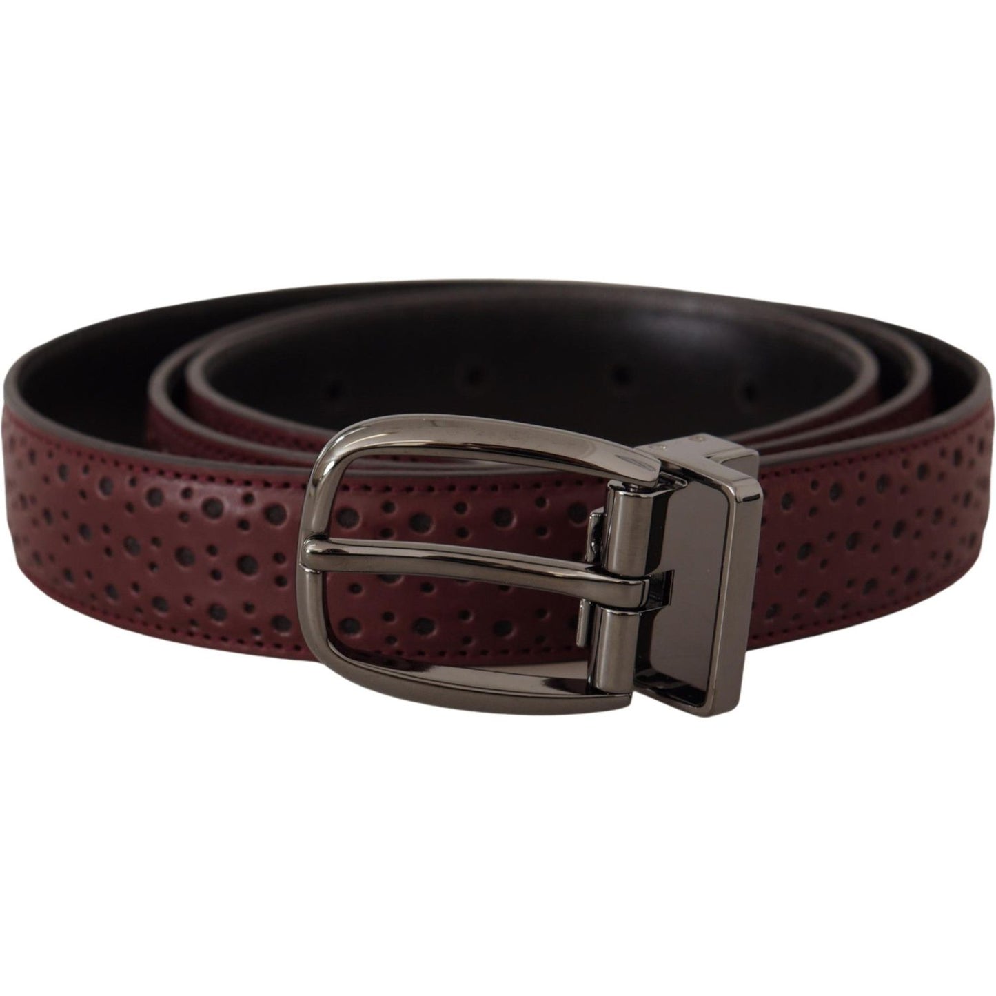 Elegant Leather Belt with Metal Buckle