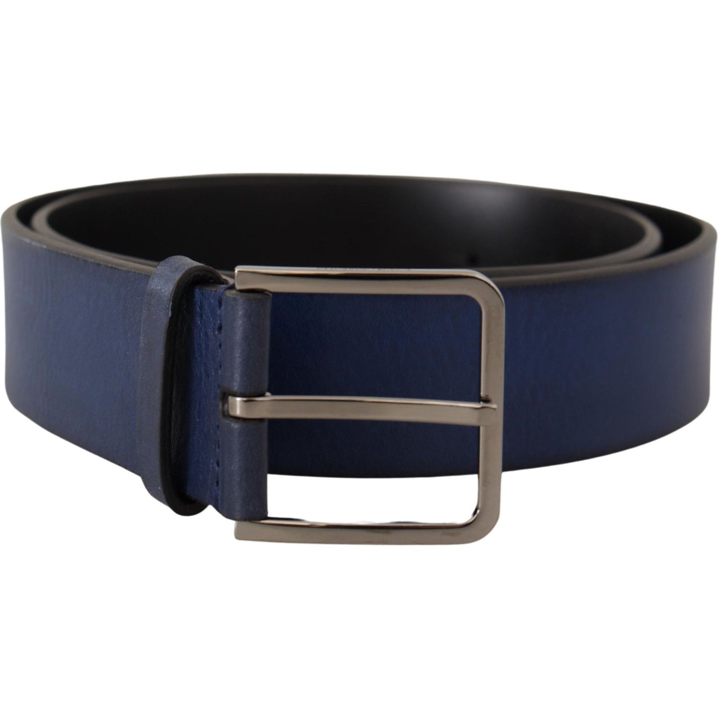 Elegant Italian Leather Belt in Blue