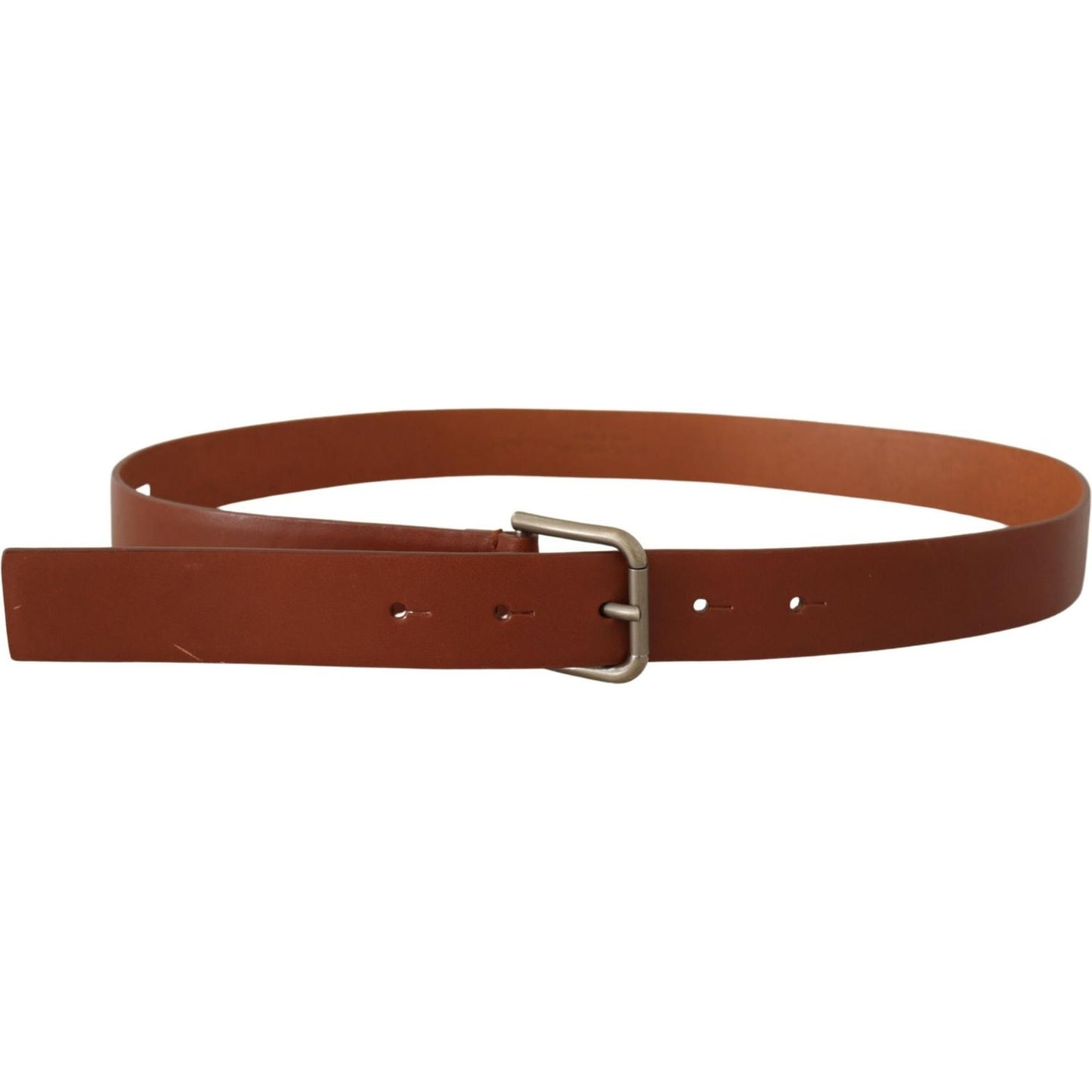 Elegant Leather Belt with Metal Buckle