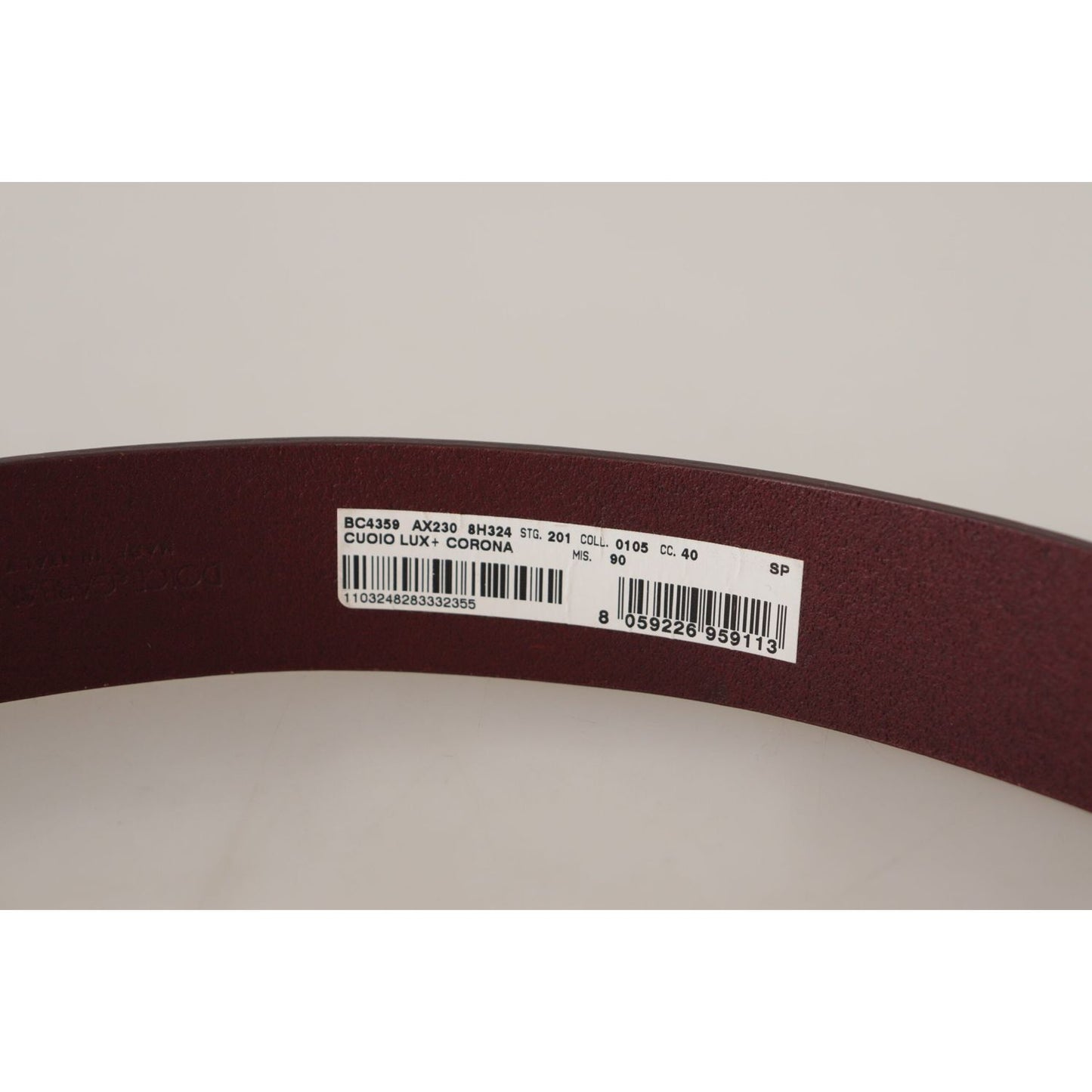 Elegant Brown Leather Designer Belt