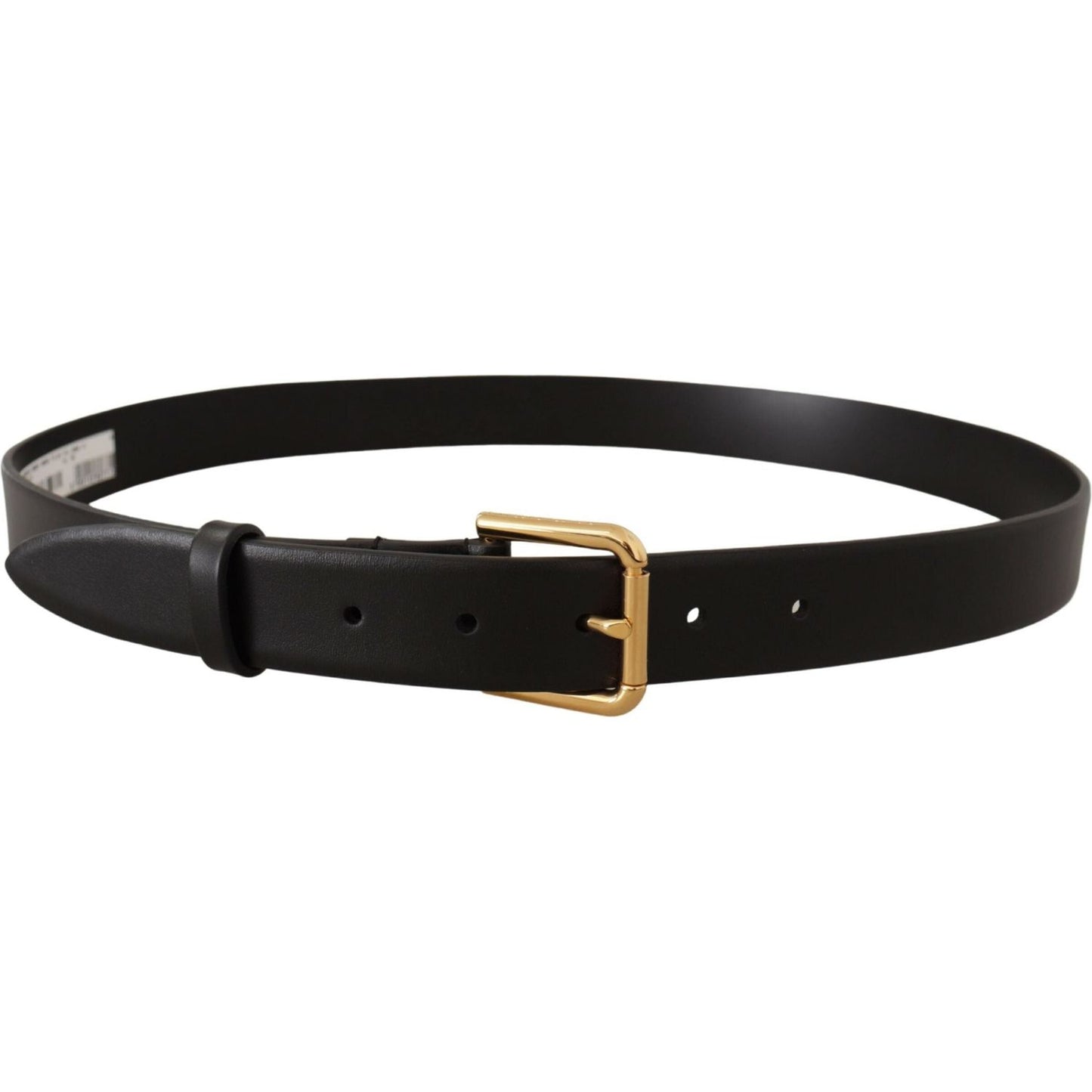 Elegant Leather Belt with Metal Buckle