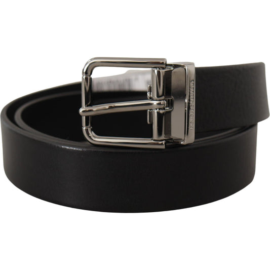 Elegant Black Leather Belt