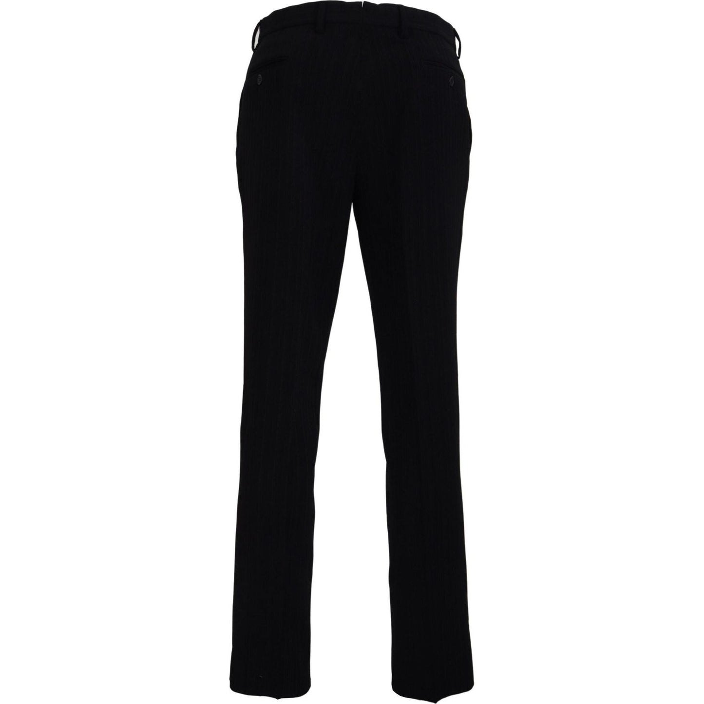 BENCIVENGA Black Cotton Straight Fit Men Formal Pants