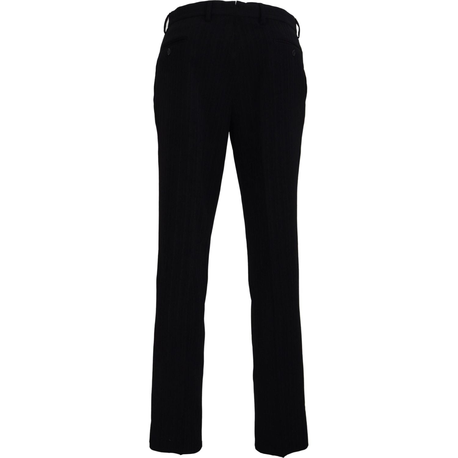 BENCIVENGA Black Cotton Straight Fit Men Formal Pants