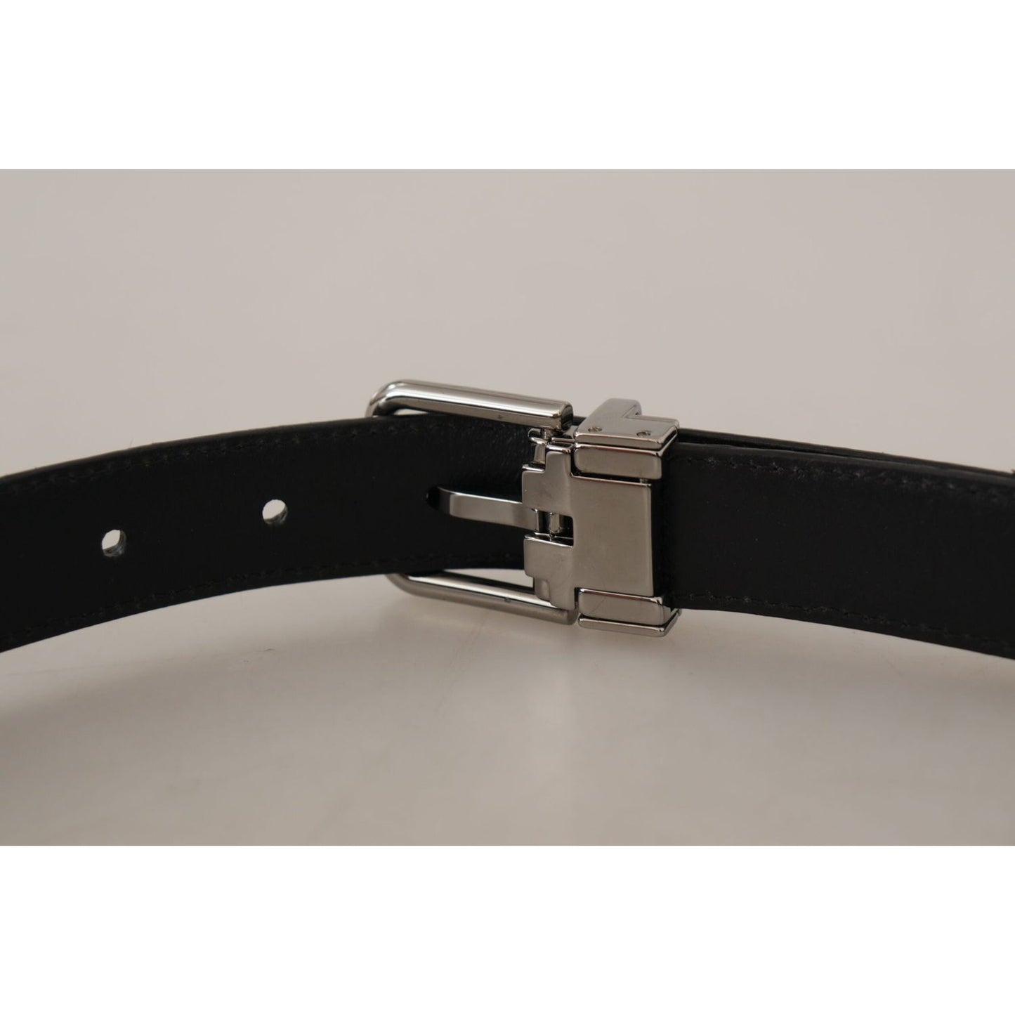 Dolce & Gabbana Red Exotic Leather Metal Logo Buckle Belt