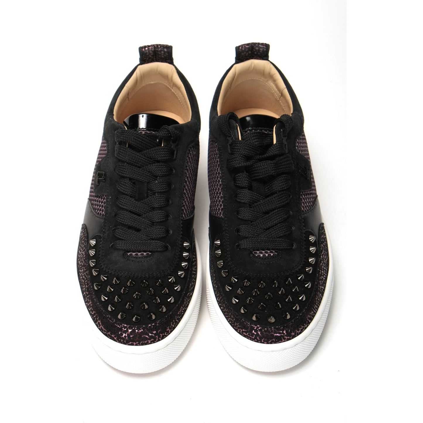 Version Black Happy Rui Spikes Flat Shoes