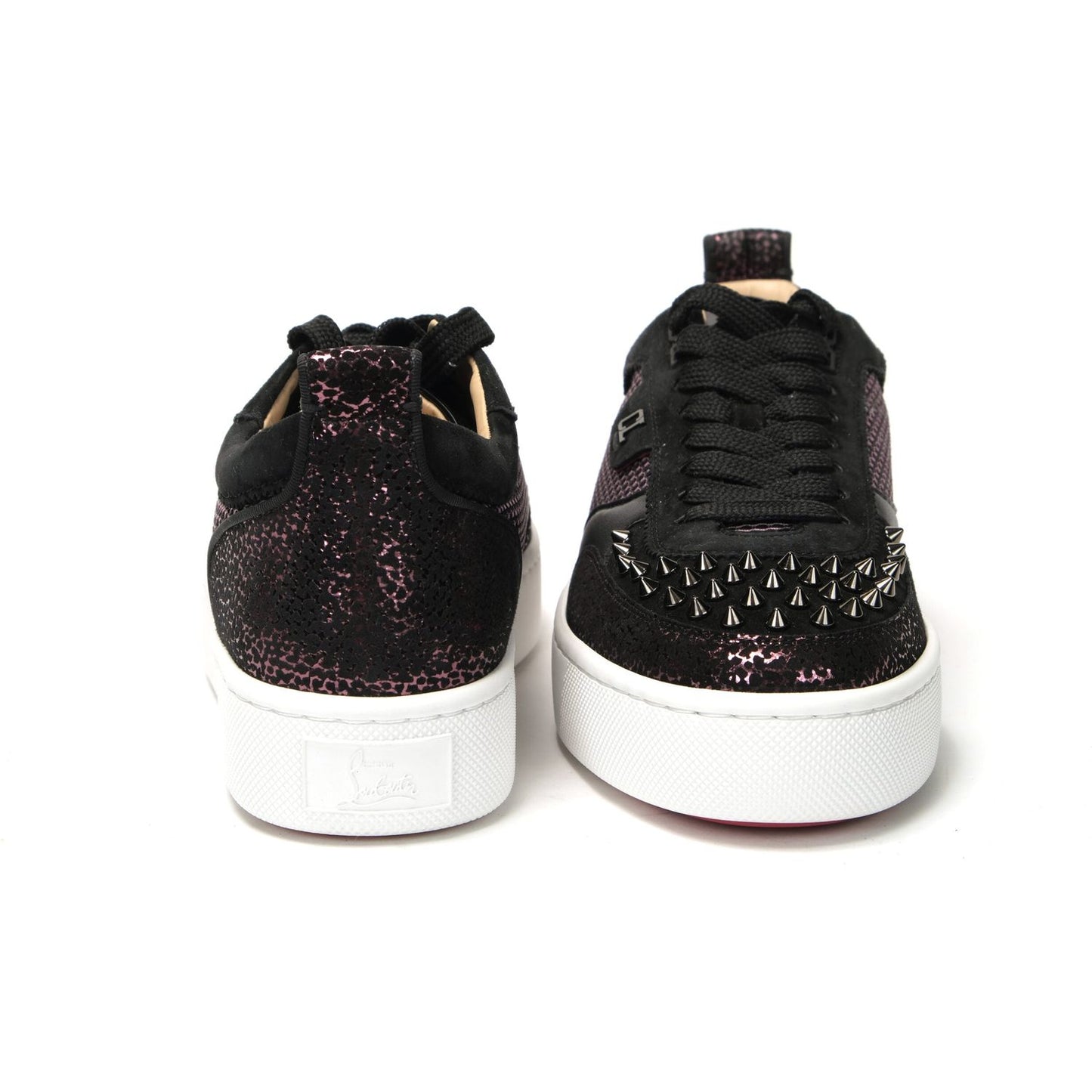 Version Black Happy Rui Spikes Flat Shoes