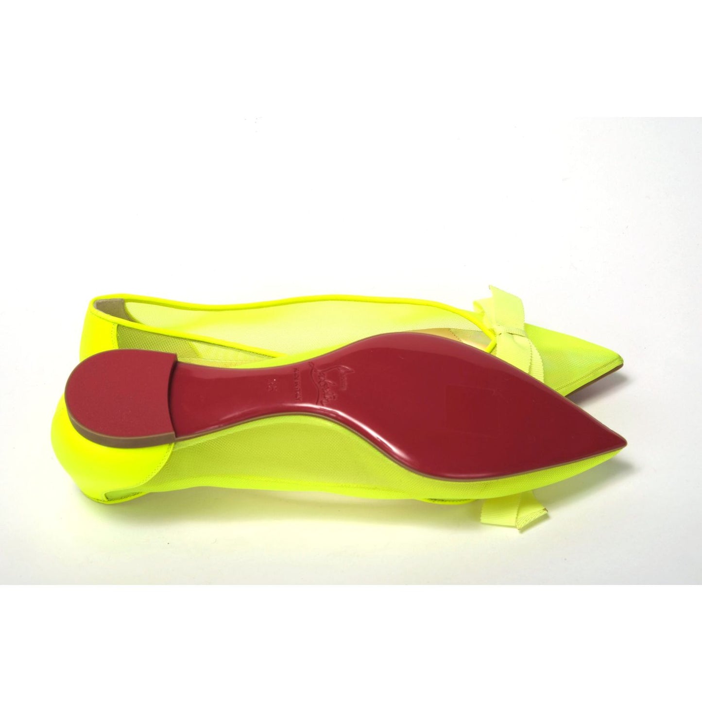 Fluro Yellow Flat Point Toe Shoe