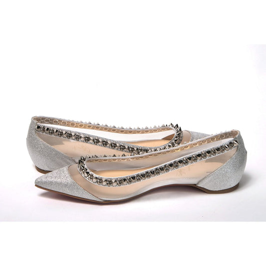 Silver Flat Point Toe Shoe