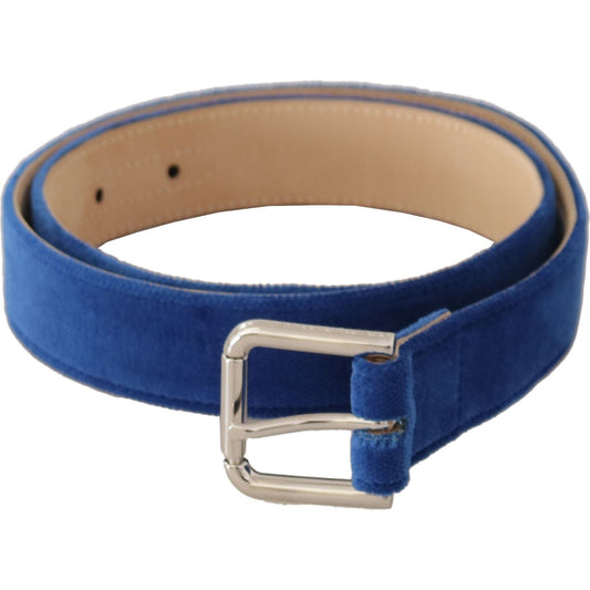 Elegant Velvet Metal-Logo Belt