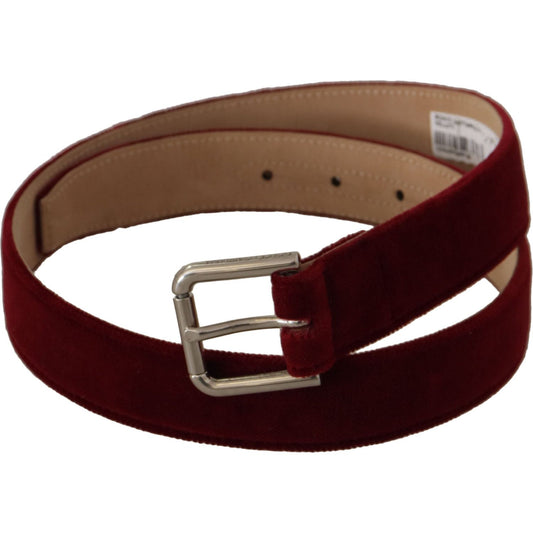 Elegant Velvet Logo Engraved Belt