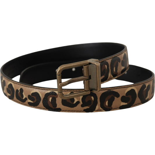 Chic Engraved Logo Leather Belt