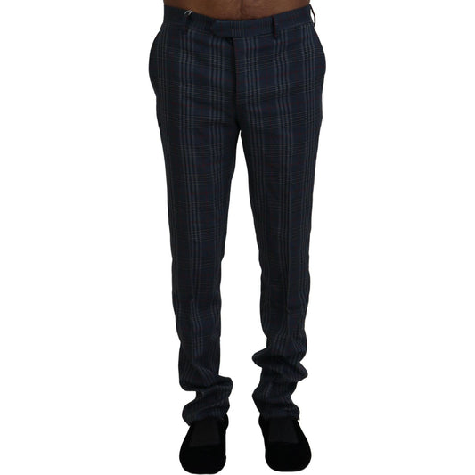 Elegant Multicolor Pure Wool Trousers