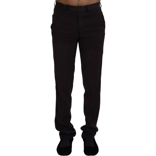 Elegant Brown Italian Dress Pants