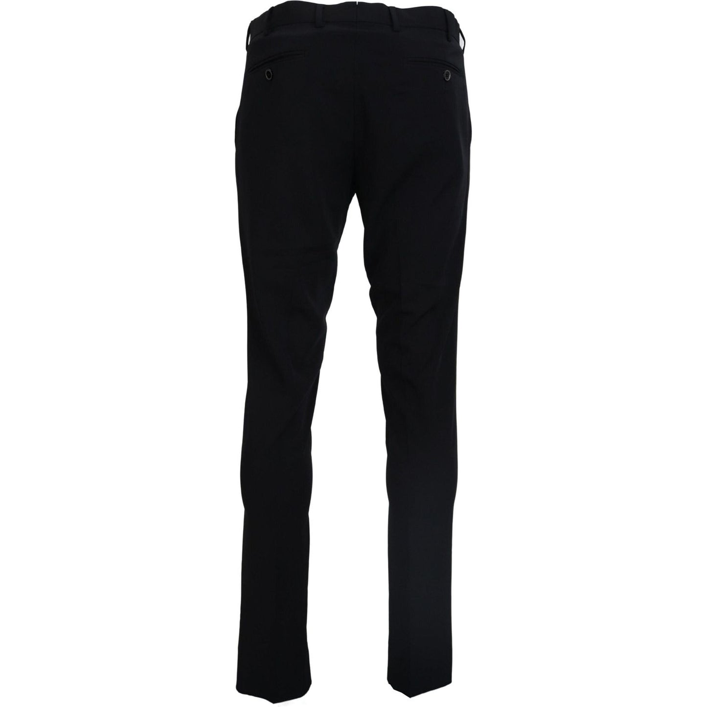 Domenico Tagliente Black Tapered Dress Formal Pants