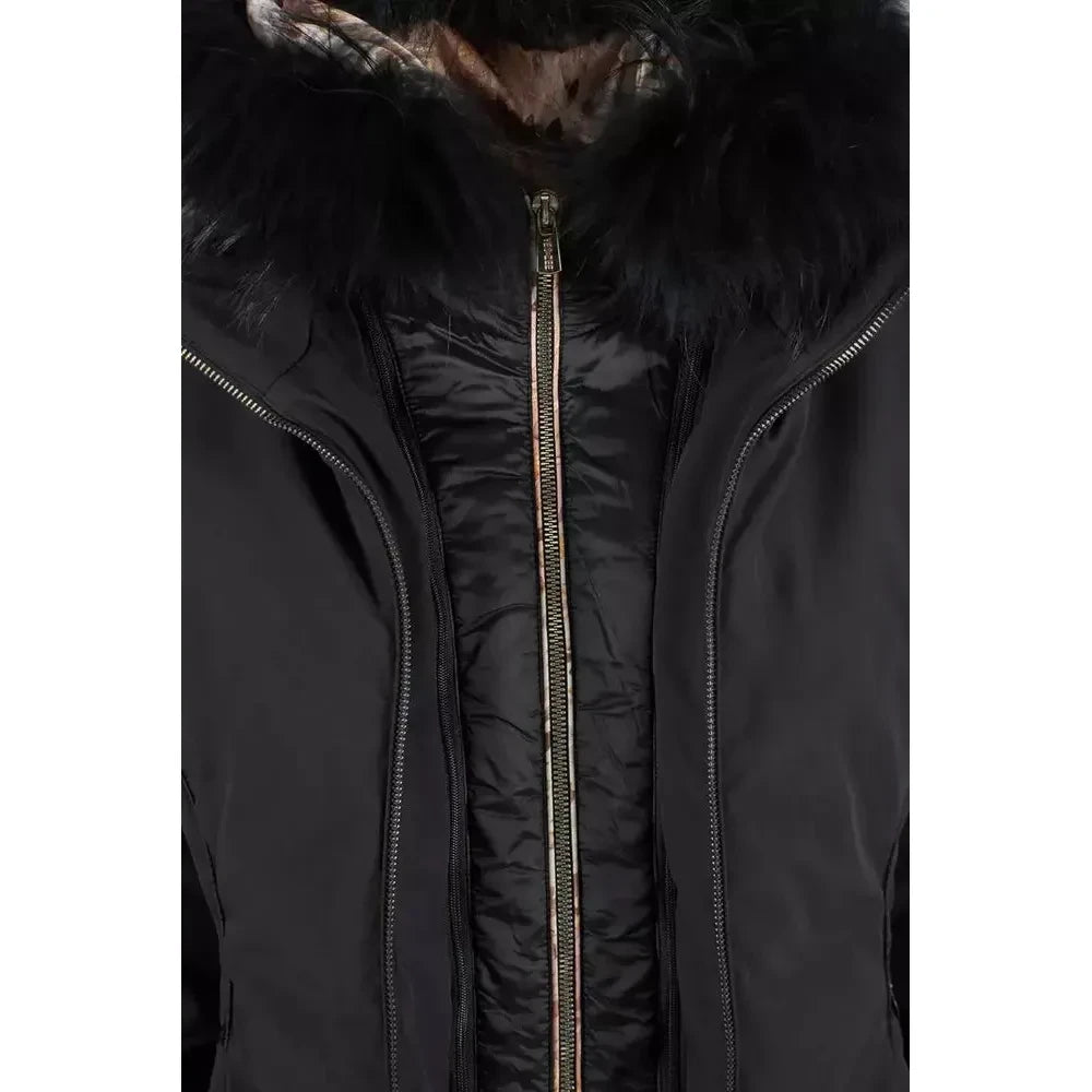 Elegant High-Collar Hooded Women's Jacket