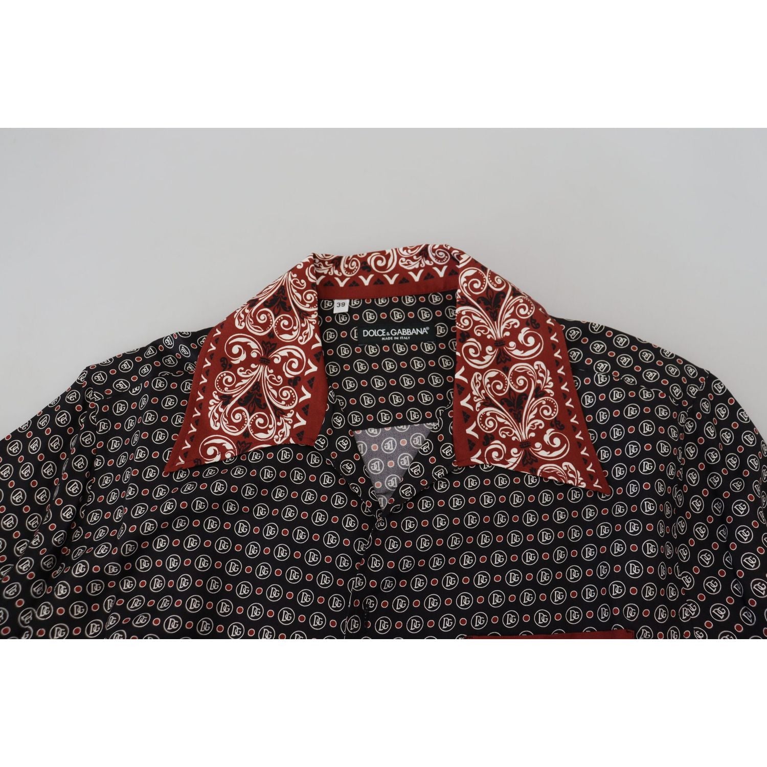 Dolce & Gabbana Multicolor Patterned Silk Casual Shirt