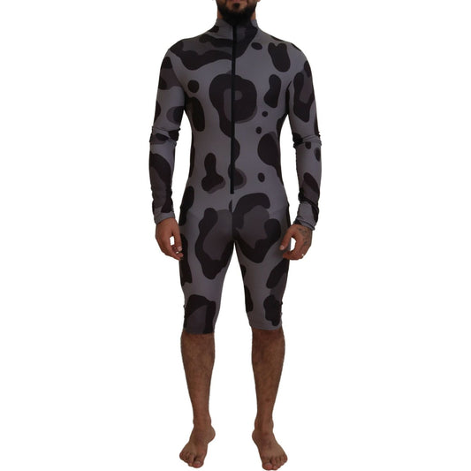 Elite Gray Patterned Men's Wetsuit Swimwear