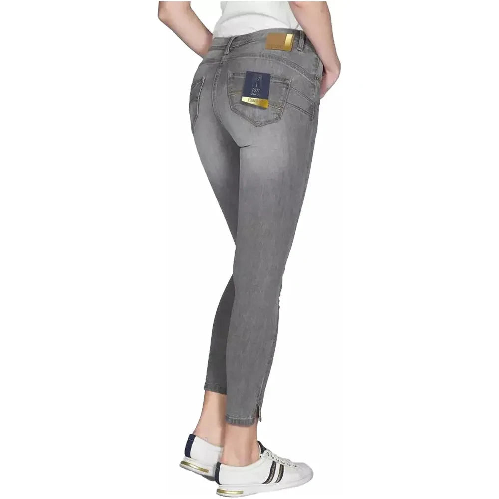 Chic Gray Push-Up Jeggings for Effortless Style