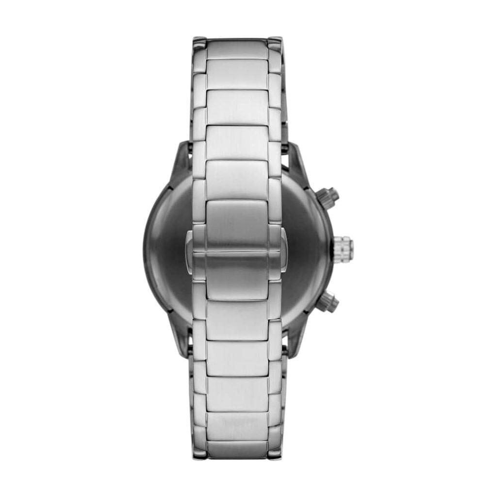 Sleek Silver Steel Chronograph Watch