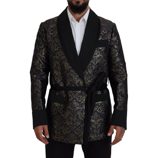 Gold Jacquard Robe Jacket