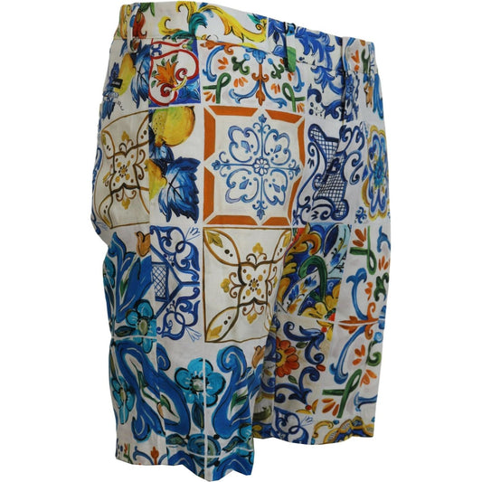 Majolica Print Casual Chinos Shorts