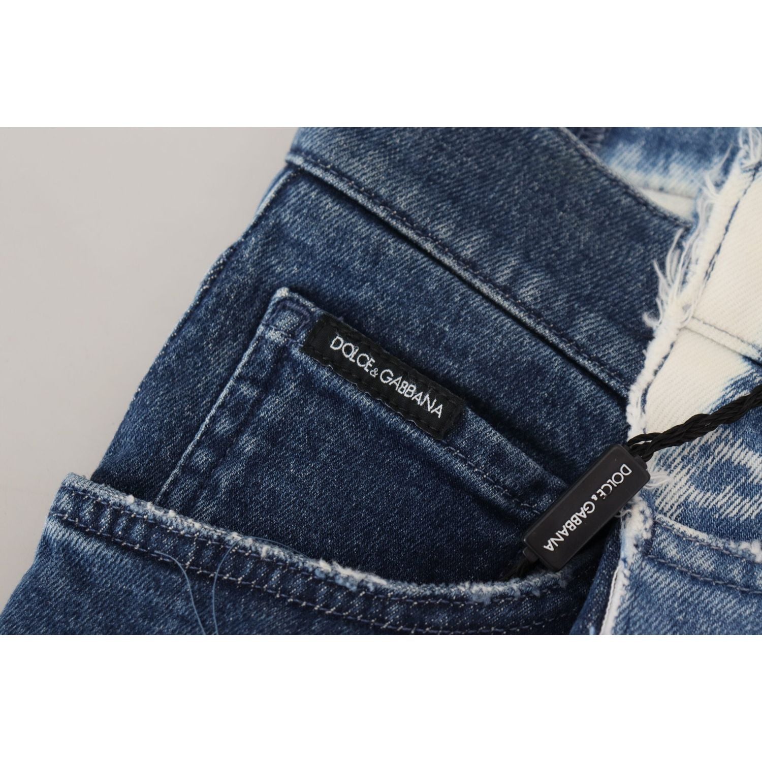 Dolce & Gabbana Blue Ceasar Denim Cotton Loose Fit Jeans