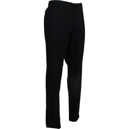 Elegant Slim Fit Wool Blend Trousers Dolce & Gabbana