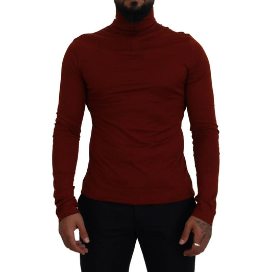 Elegant Maroon Collar Zip Sweater