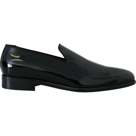 Sleek Black Patent Loafers