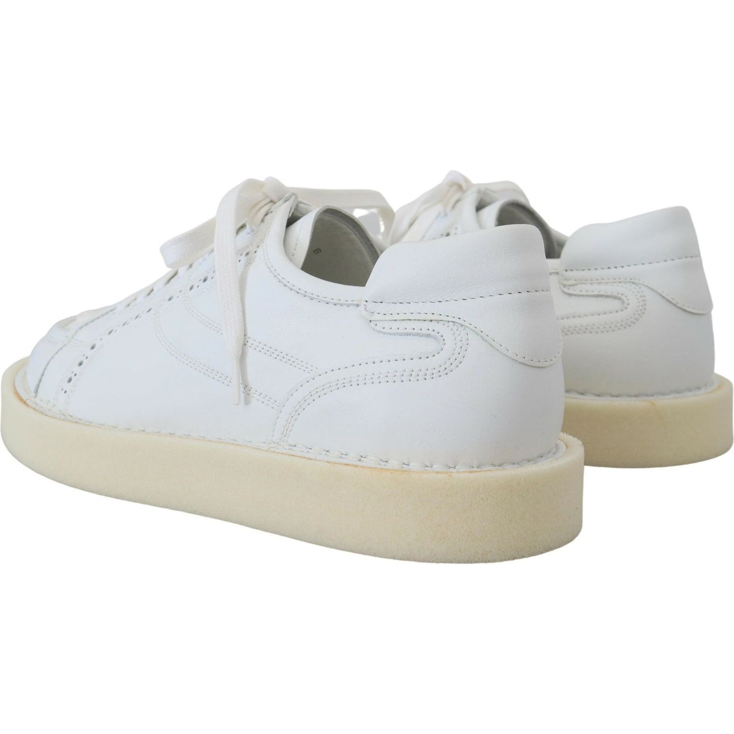 Dolce & Gabbana Elegant White Low Top Oxford Sneakers Dolce & Gabbana