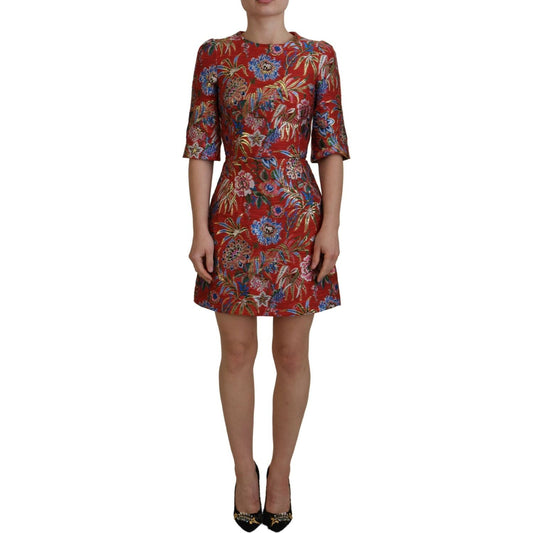 Dolce & Gabbana Elegant Red A-Line Mini Dress Dolce & Gabbana