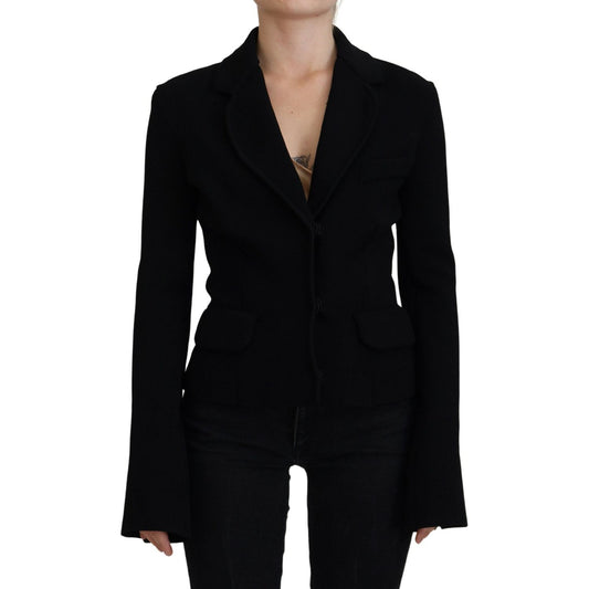 Elegant Black Long Sleeve Jacket