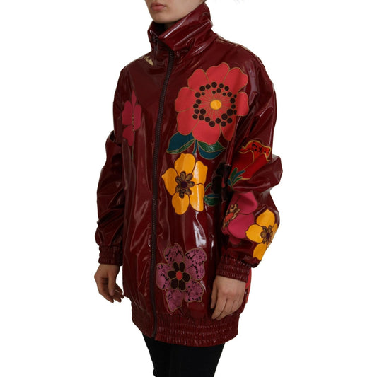 Maroon Floral Luxe Jacket