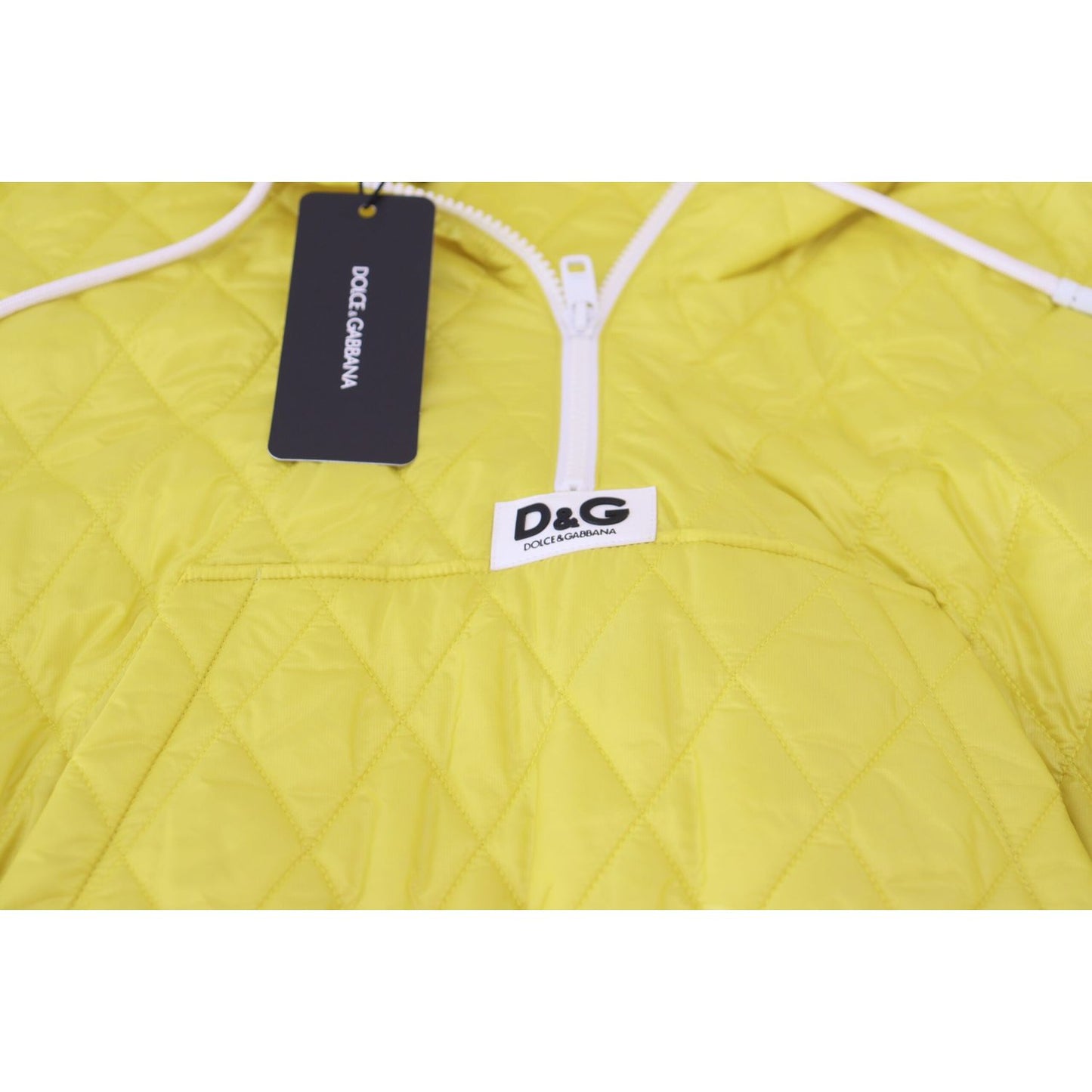 Elegant Yellow Hooded Jacket