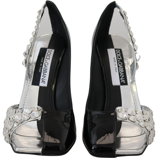 Dolce & Gabbana Elegant Crystals Embellished Leather Pumps Dolce & Gabbana