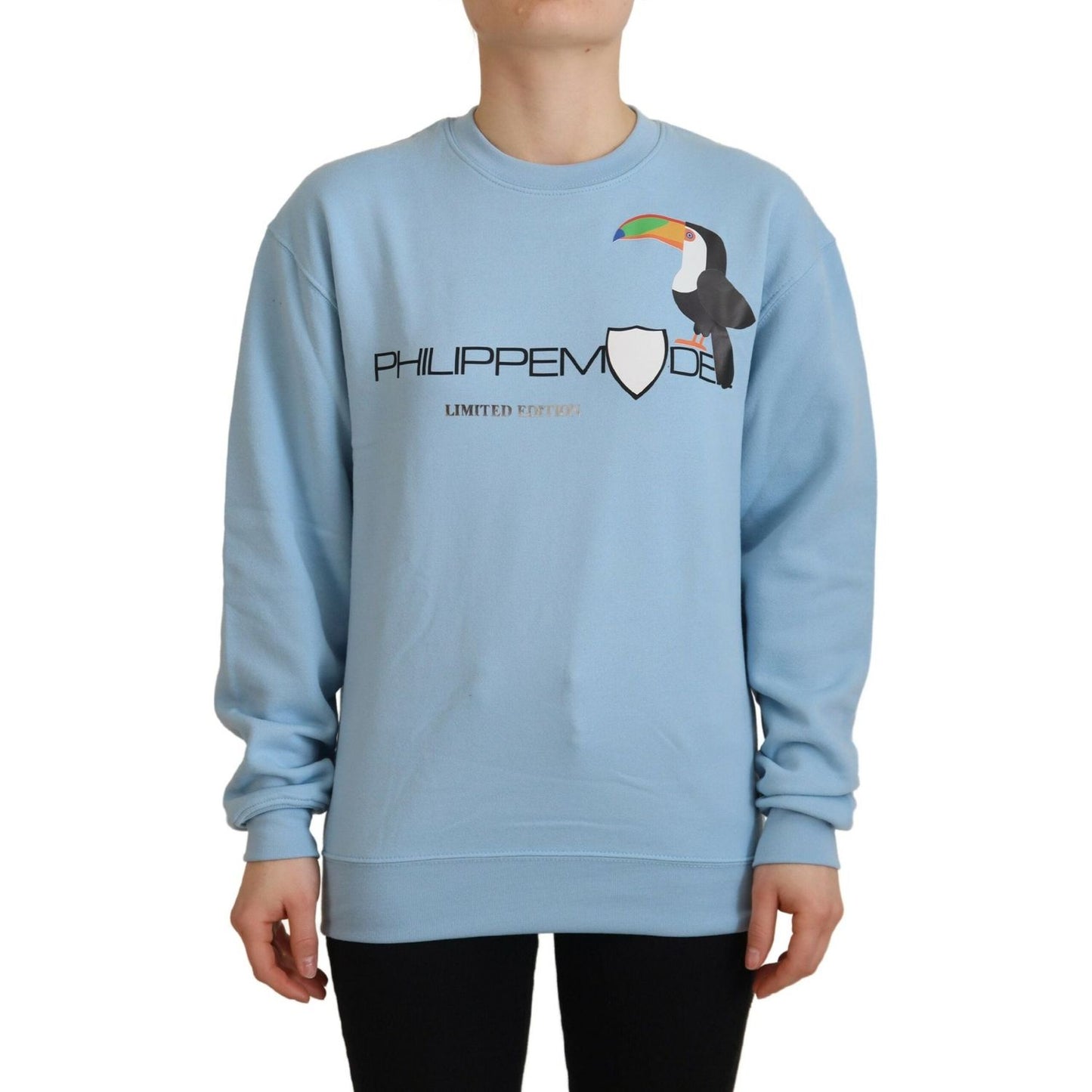 Philippe Model Light Blue Logo Printed Long Sleeves Sweater Philippe Model