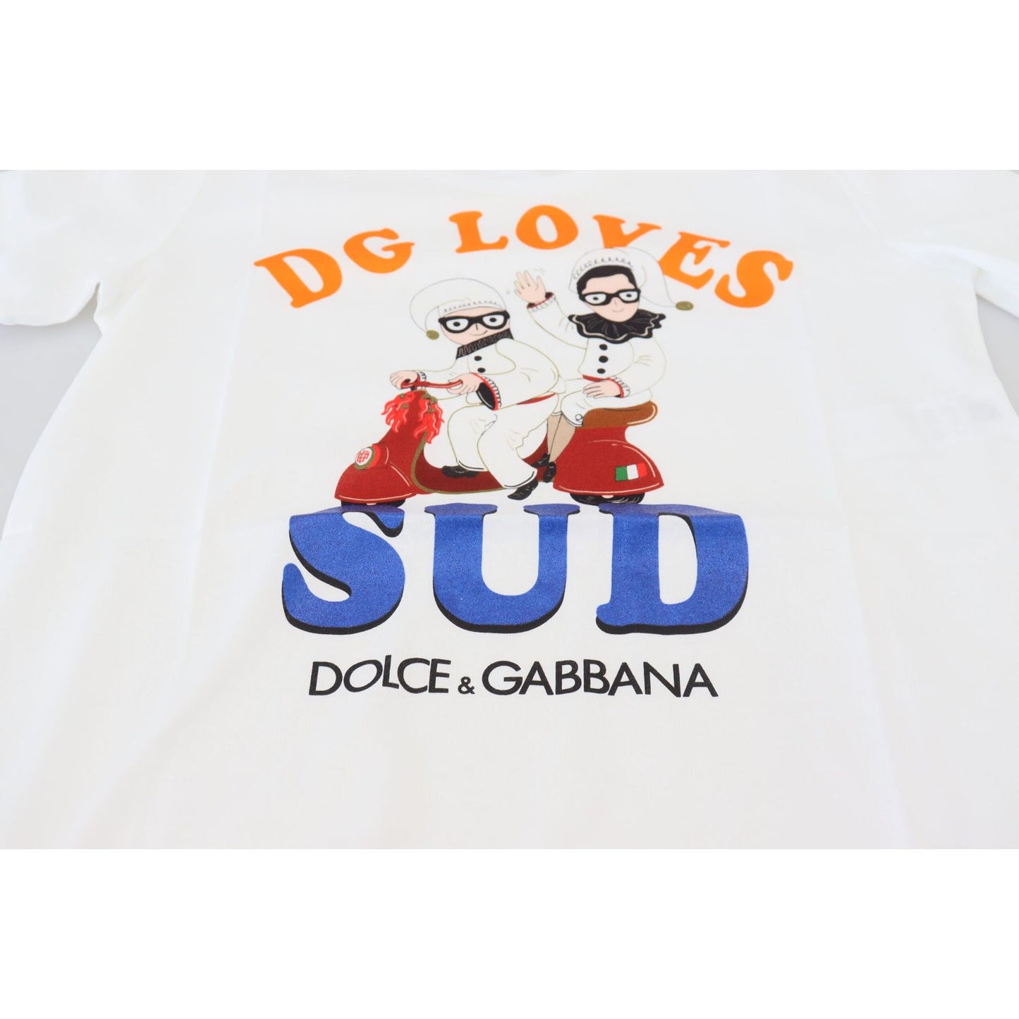 Dolce & Gabbana White Cotton DG Loves SUD T-shirt