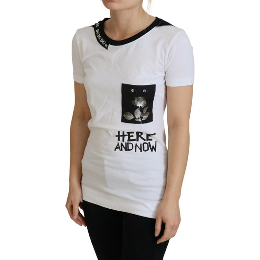 Chic Monochrome 'Here and Now' Cotton Tee