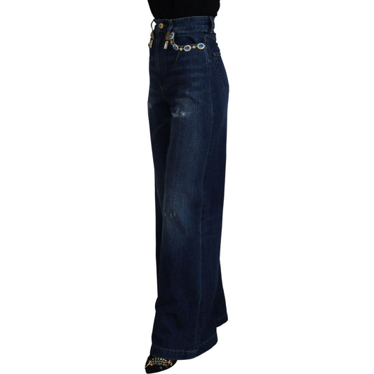 Embellished Straight Leg Designer Jeans